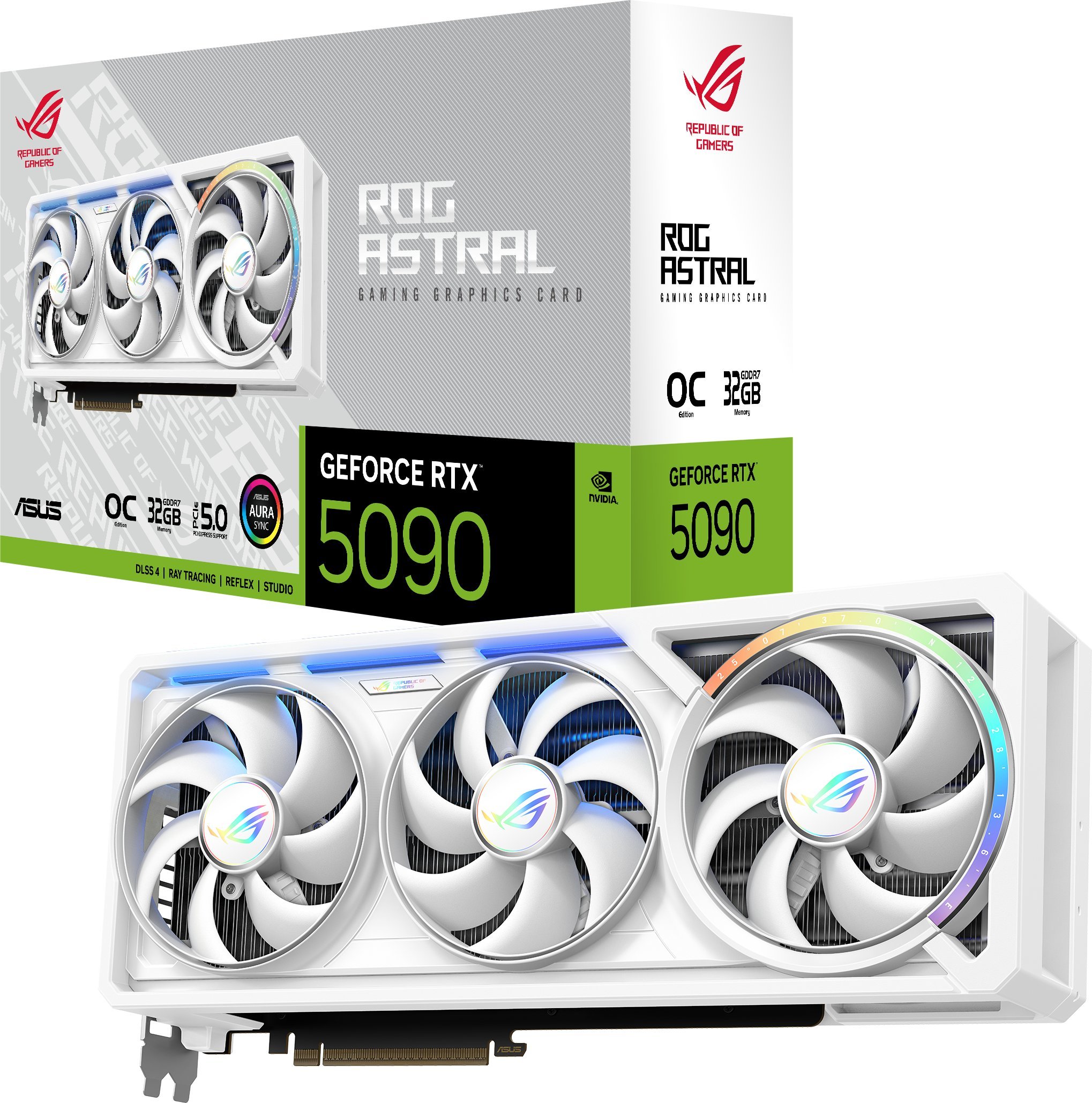 Karta graficzna Asus ROG Astral GeForce RTX 5090 White OC 32GB GDDR7 DLSS4 (ROG-ASTRAL-RTX5090-O32G-WHITE)