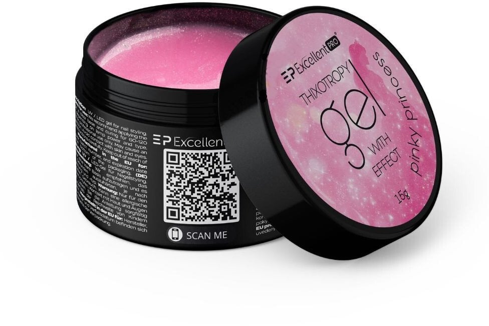 Excellent PRO Thixotropy Gel With Effect żel budujący Pinky Princess 15g