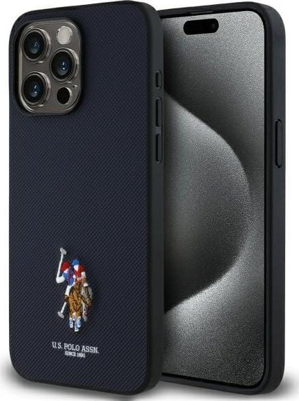 US Polo USHCP15XPEMV iPhone 15 Pro Max 6,7" granatowy/navy Embroidered DH Color