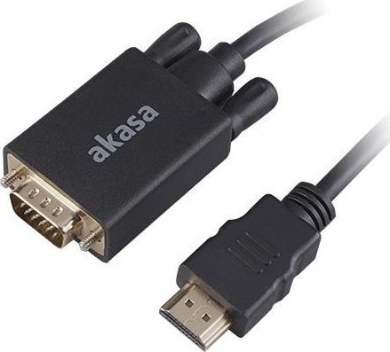 Adapter AV Akasa HDMI - D-Sub (VGA) czarny (AK-CBHD26-20BK)