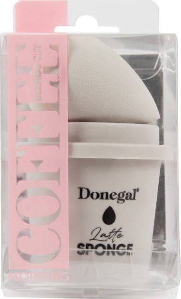 Donegal DONEGAL Gąbka do makijażu Morning Coffee - Latte z etui (4350) 1szt
