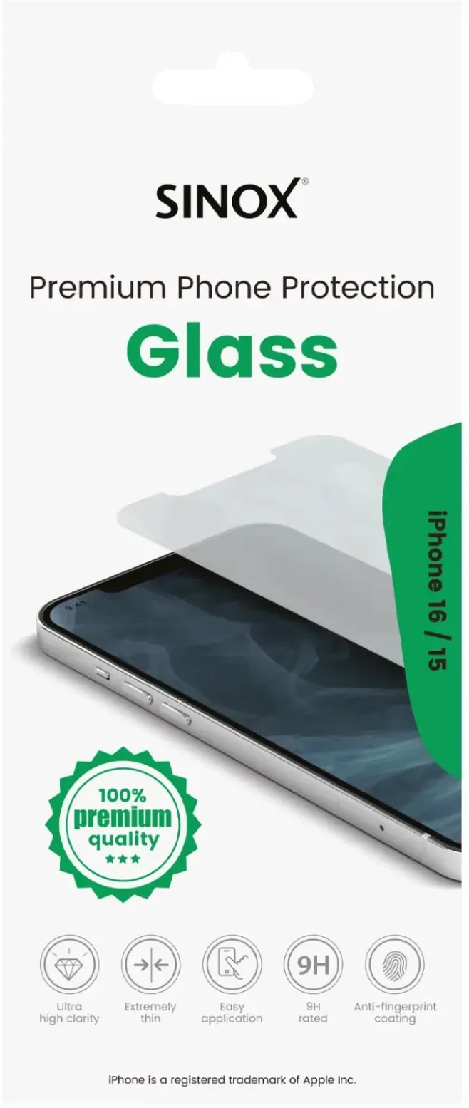 Sinox Protection Glass iPhone 16 / 15®