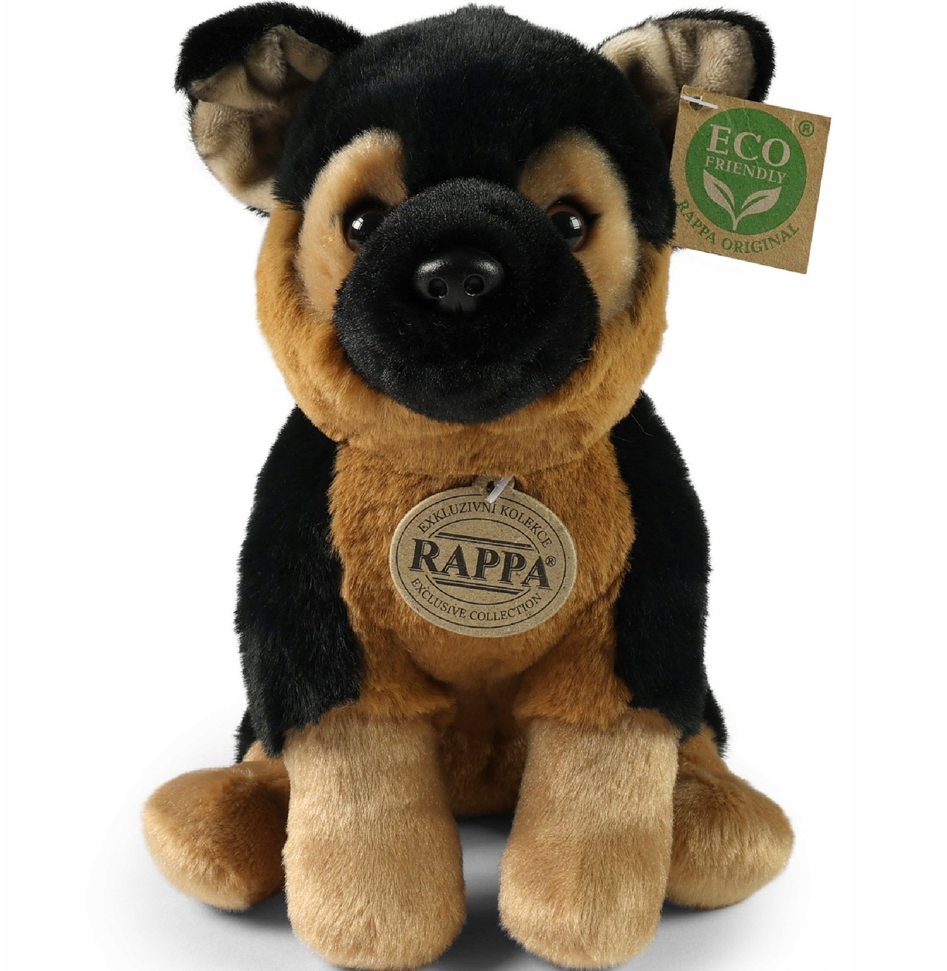 Rappa Pluszowa realistyczna maskotka Pies Owczarek Niemiecki siedzący 23 cm Soft Collection