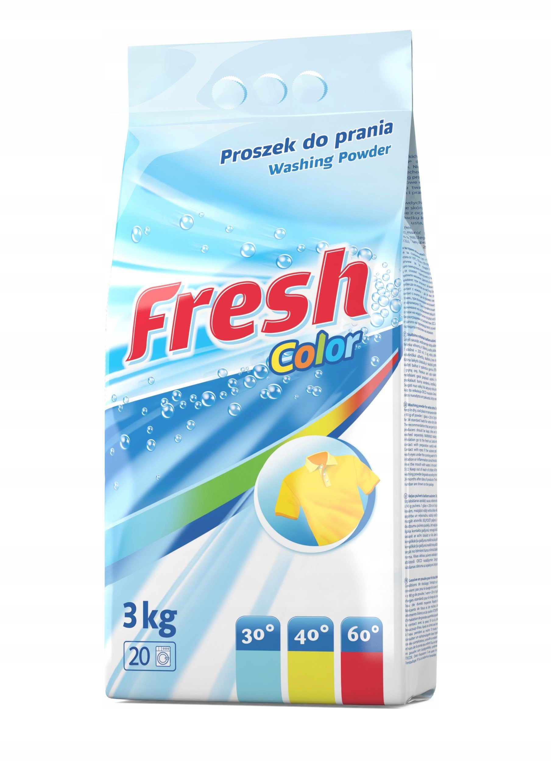 Fresh Color - Proszek do prania kolorowych ubrań - 3 kg