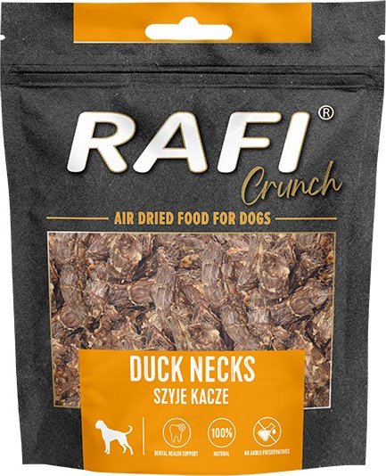 Rafi Crunch Gryzaki naturalne Przysmak dla psa szyje kacze 200 g