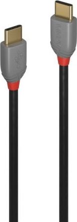 Kabel USB Lindy USB-C - USB-C 3 m Czarno-szary (36873)