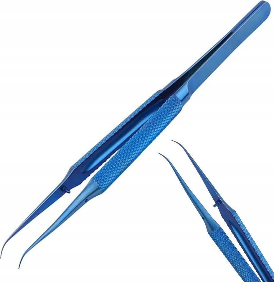 Rosfix PRECYZYJNA TYTANOWA PĘSETA ZAGIETA DO ELEKTRONIKI NAPRAWY PCB BARDZO MOCNA