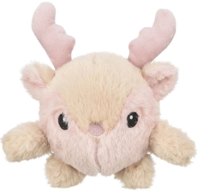 TX-92000 XMAS RENIFER PLUSZOWY OKRĄGŁY 18cm Z PISZCZAŁKĄ