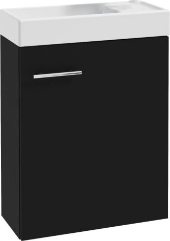 Deftrans Szafka łazienkowa z umywalką 50x70cm wisząca czarna Small