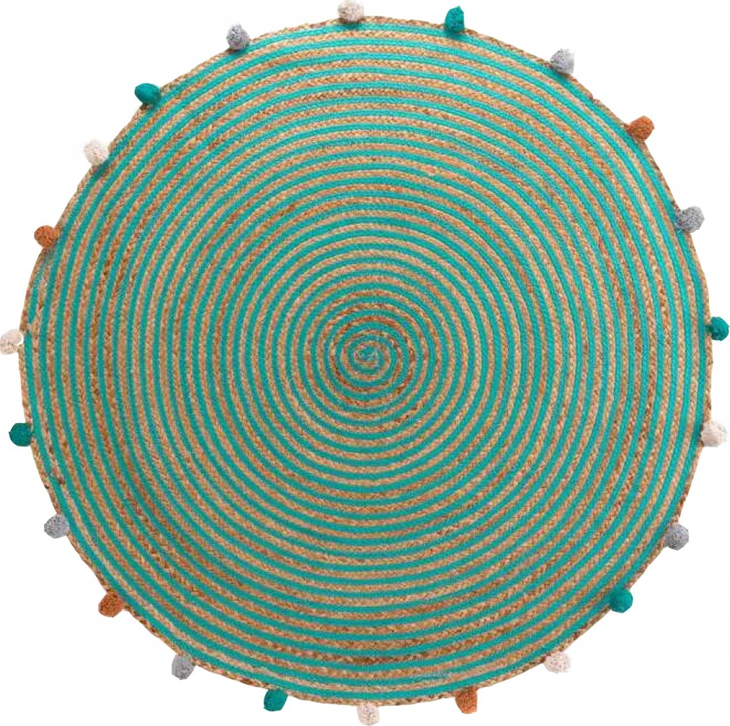 Douceur d`Interieur Dywanik dziecięcy z pomponami BALOO, Ø 90 cm