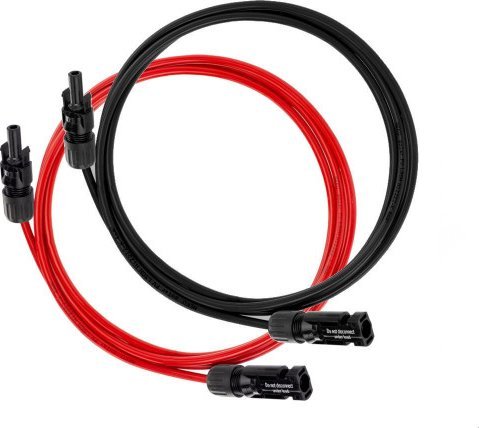 Noktowizor Przedłużacz 2x1m kabli solarnych 4mm2 z konektorami