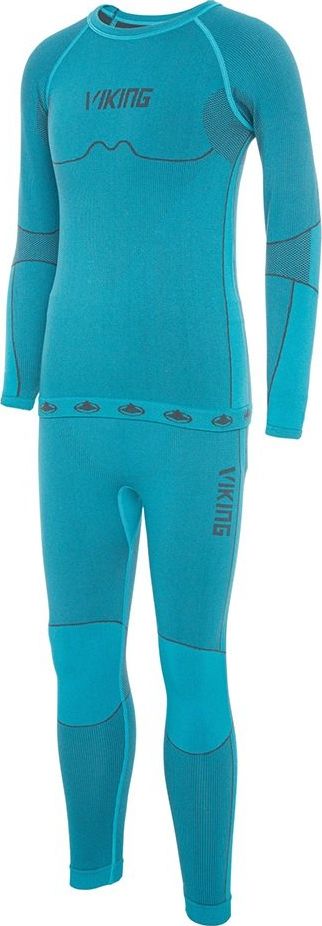 Viking Bielizna termoaktywna dla dzieci, zestaw Riko Kids, Turkusowa (500-14-3030-70) rozmiar: 128 cm