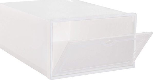 Springos Pudełko na buty z klapą 31x21,5x12,5cm biały organizer UNIWERSALNY