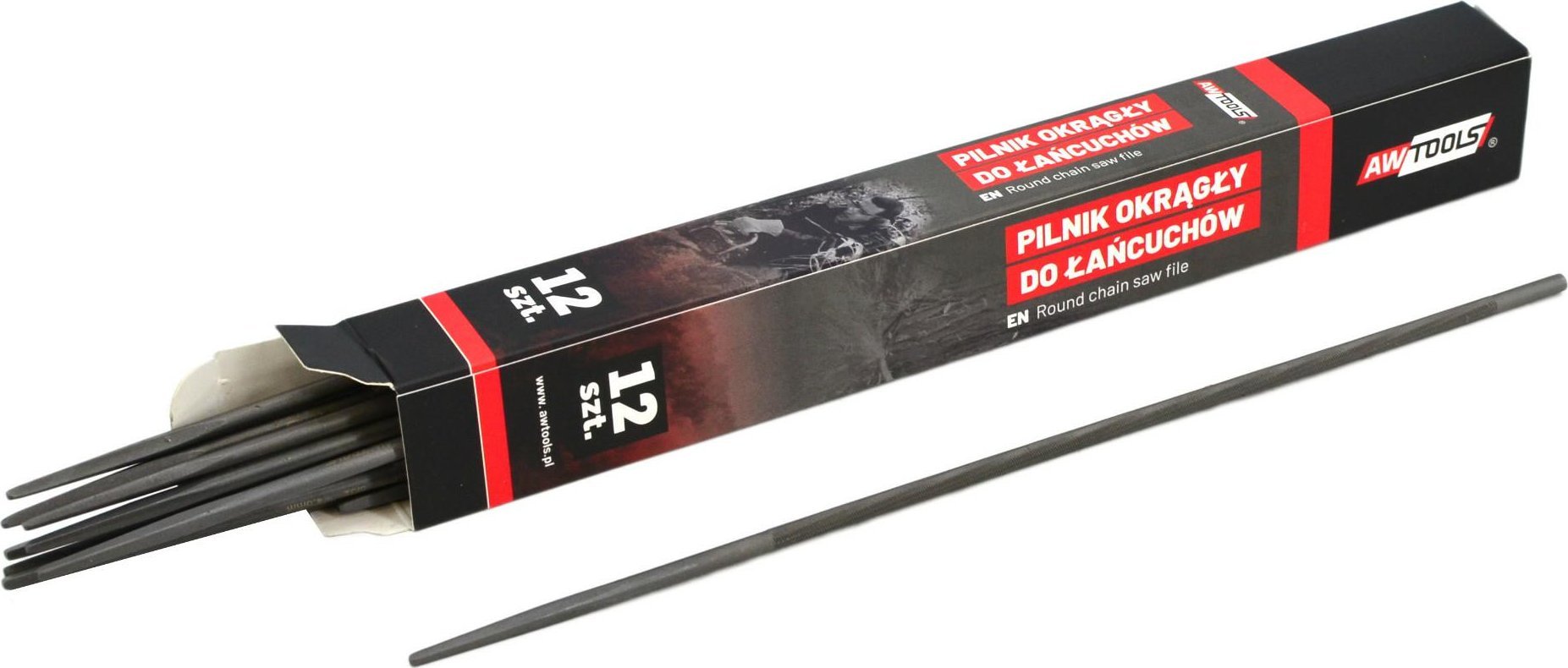 AWTools AWTOOLS PILNIK OKRĄGŁY DO ŁAŃCUCHÓW 4,8mm 12szt.