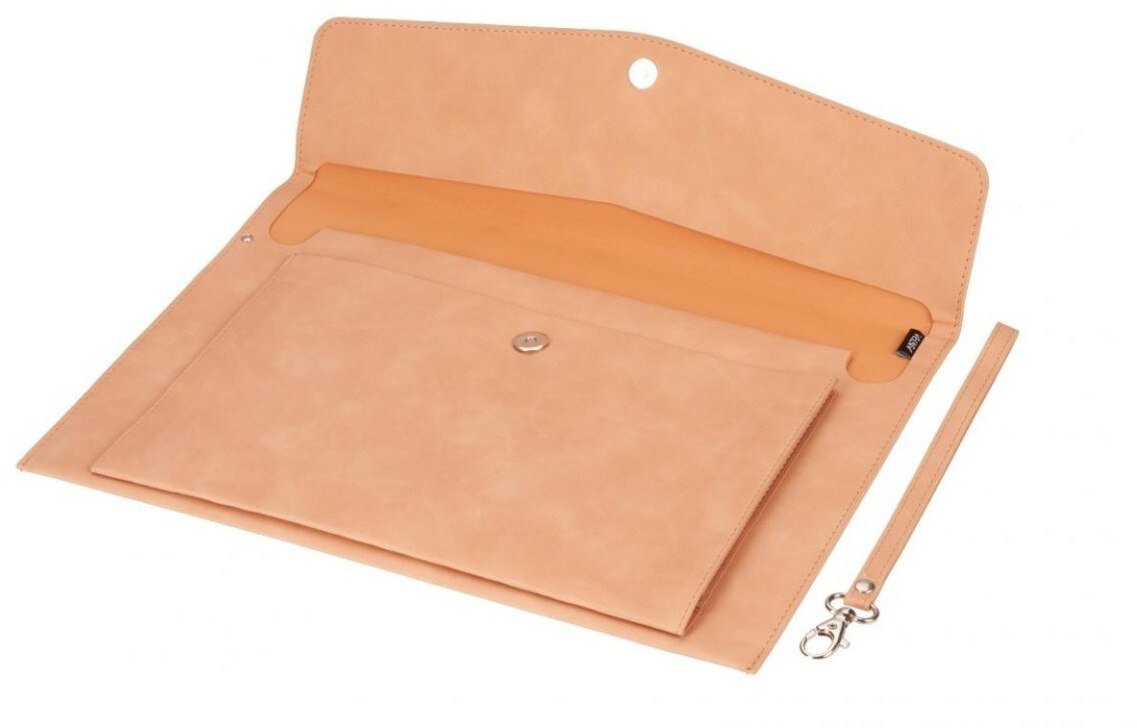 Antra Teczka A4 z kieszonką z nubuku beżowego