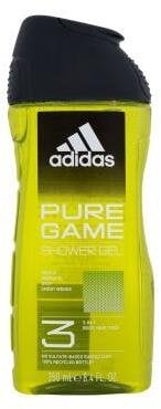 Adidas, Pure Game, Cleansing, Shower Gel, For Body, Face & Hair, All Skin Types, 250 ml For Men