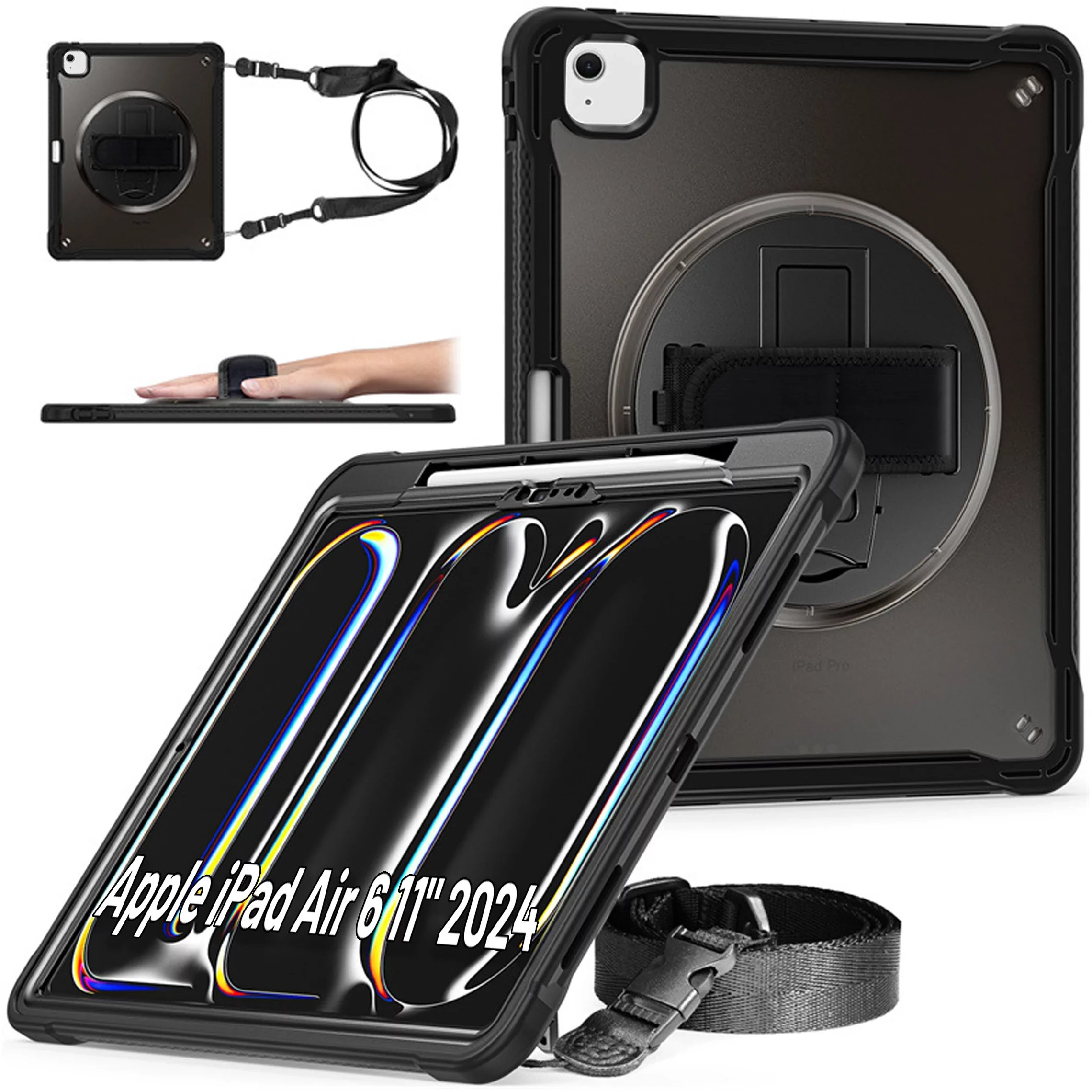 Etui pancerne 360 z miejscem na rysik do Apple iPad Air 11" (2024,2025) / Air 10.9" (2020,2022) /Pro11(2018) Alogy Pirate 360 Case obudowa na tablet C