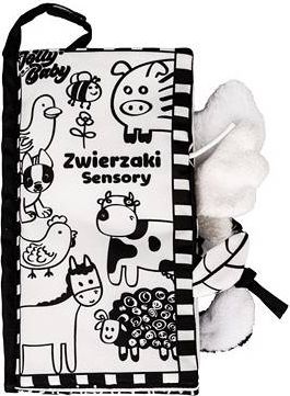 Jolly Baby Książeczka Zwierzaki sensory ogonki 0m+ Jollybaby