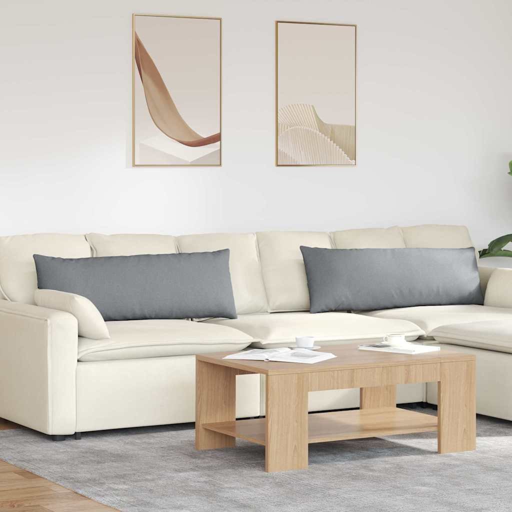 vidaXL Poduszki na sofę 2 pcs Jasnoszary 120 x 40 cm tkanina