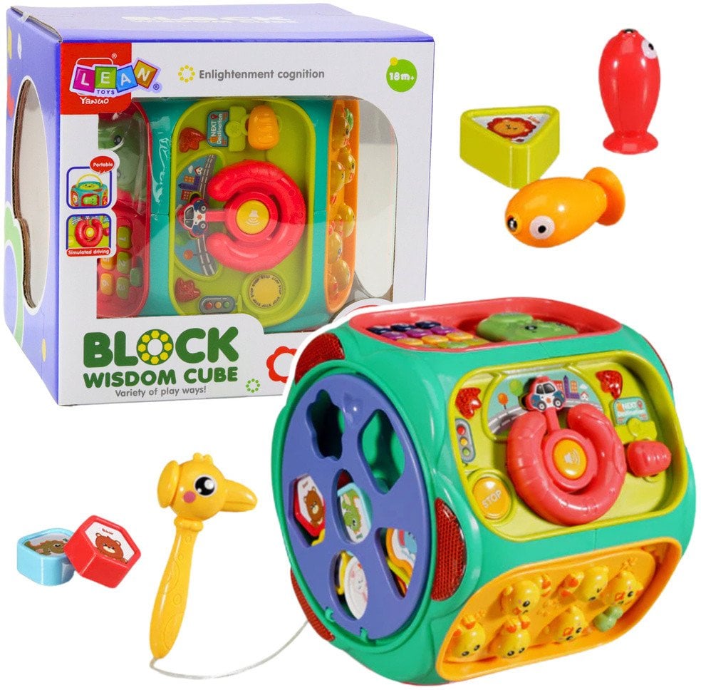 Zabawka Edukacyjna Kostka Interaktywna Wielofunkcyjna 8w1