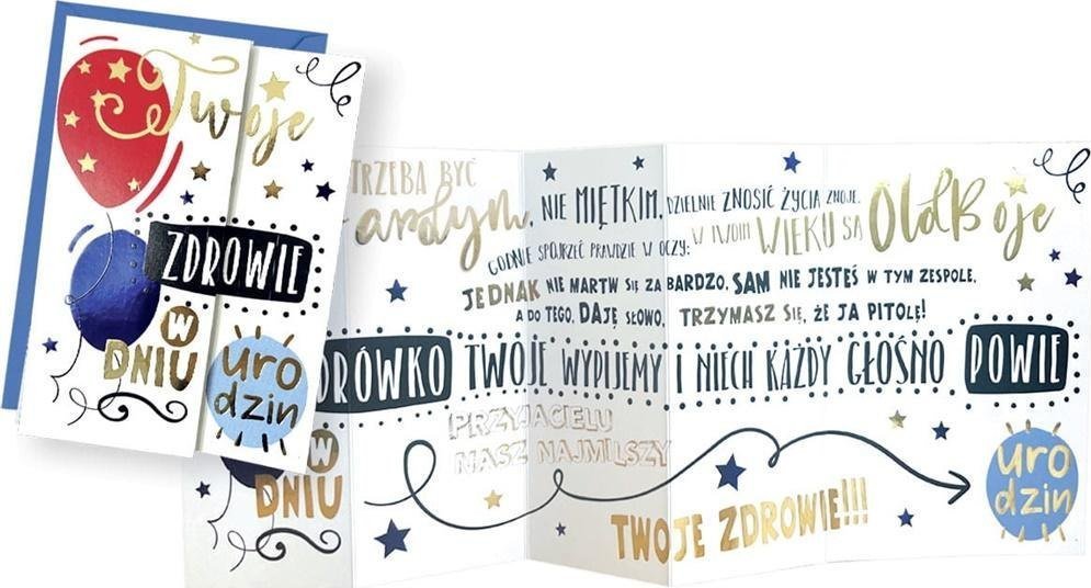 KUKARTKA Karnet HR-003 Urodziny męskie