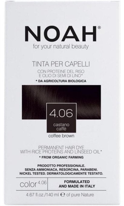 Ilgalaikiai plaukų dažai Noah 4.06 Coffee Brown 140 ml