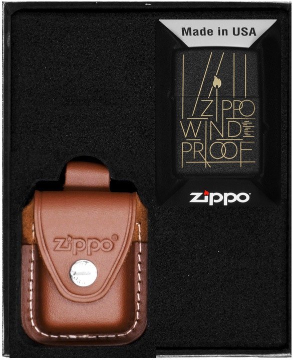 Zestaw ZIPPO Zapalniczka LINE ART DESIGN Prezentowy No4