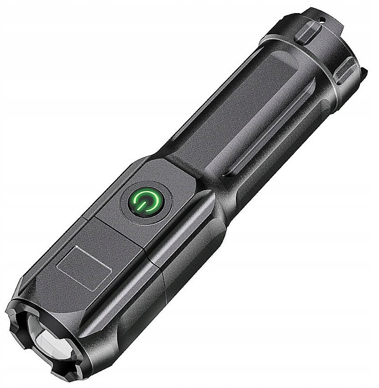 LATARKA XPE 300m WODOSZCZELNA USB ABS Militarna WYTRZYMAŁA MOCNA 13cm 5W