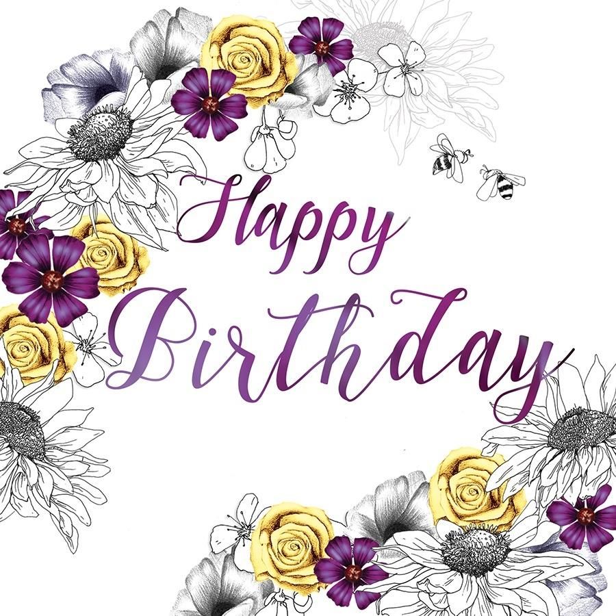 Clear Creation Karnet Swarovski kwadrat CL1412 Urodziny kwiaty