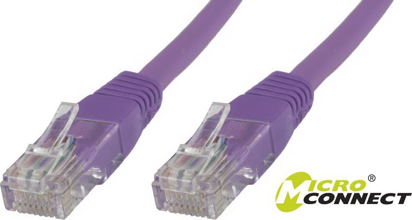 MicroConnect Patchcord U/ UTP CAT6 0,25 M Purpurowy PVC (B-UTP60025P)