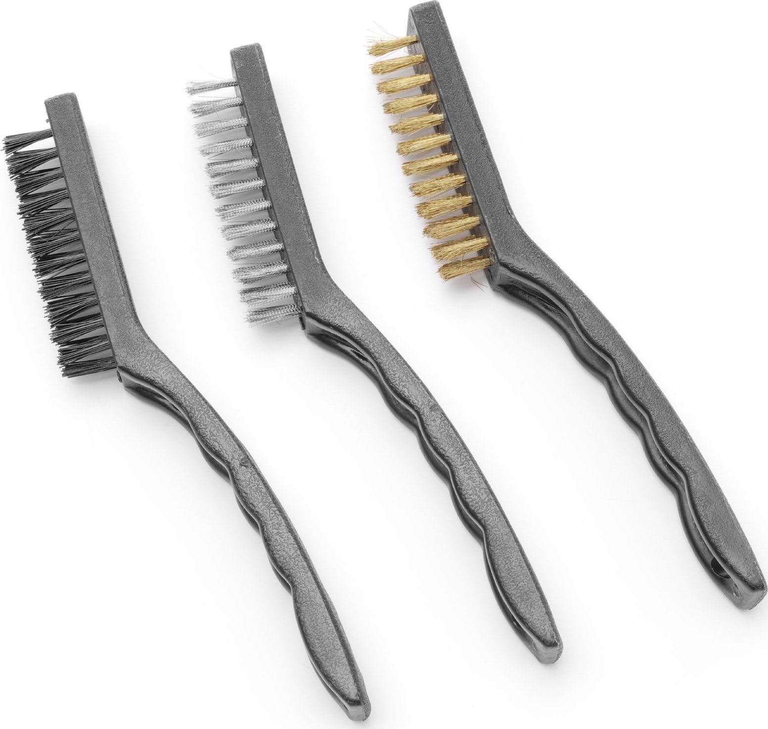 Hendi Szczotka czyścik do grilla rusztu BBQ stalowa nylonowa mosiężna ZESTAW 3 szt. dł. 230 mm - Hendi 525531 Szczotka czyścik do grilla rusztu BBQ st