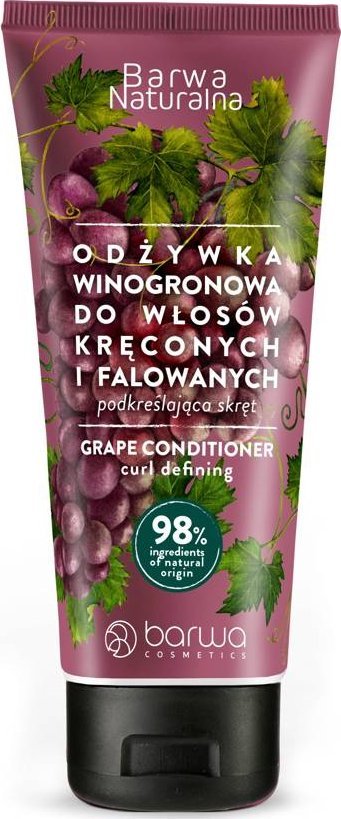 Barwa BARWA Naturalna Winogrono Odżywka podkreślająca skręt do włosów kręconych i falowanych 200ml