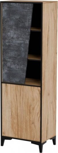 Cama Meble Regał 2D OVO 50x38xH182,5 dąb/beton