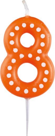 Teka ¦wieczka cyferka 8 kropki i paski