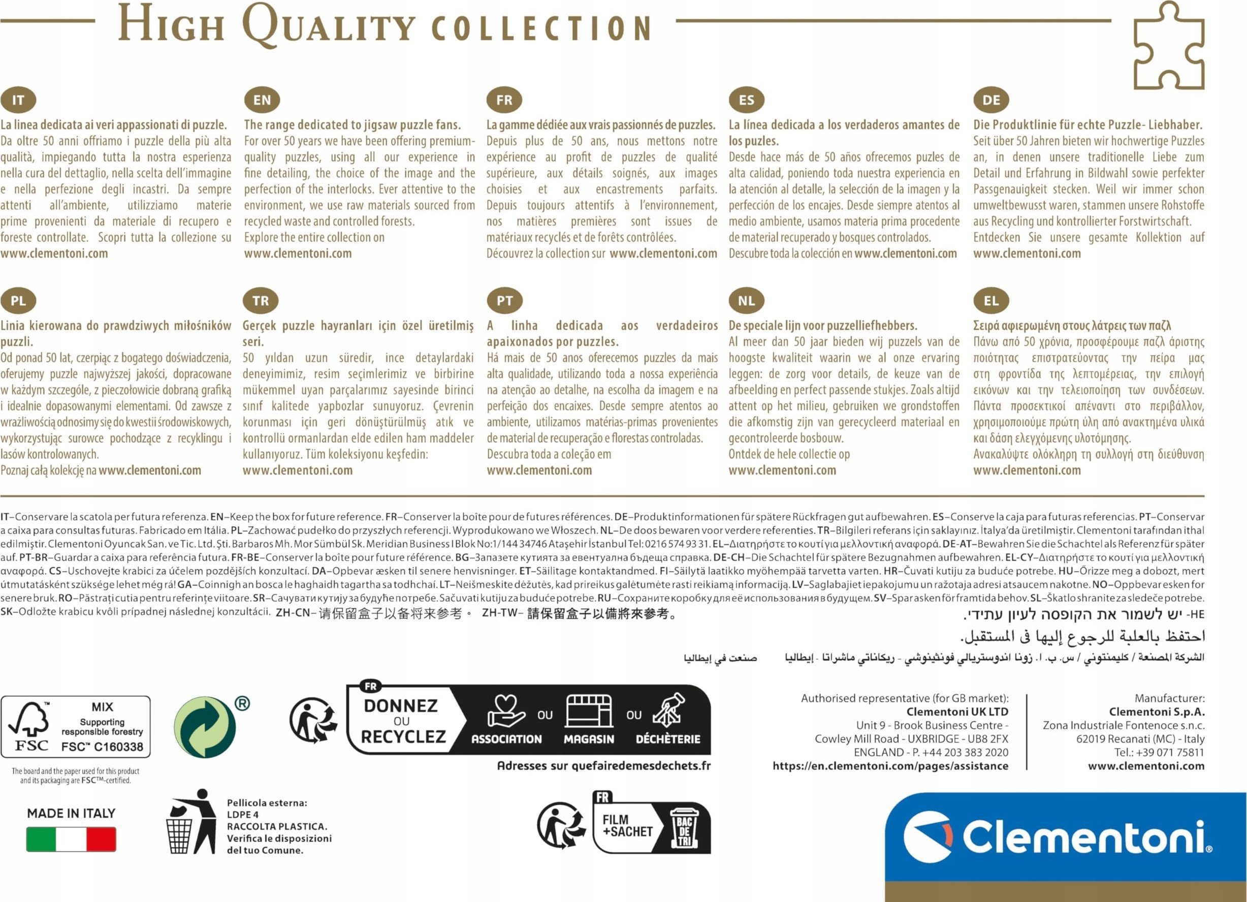 Clementoni CLE puuzle 1000 Compact House of The Dragon 39903