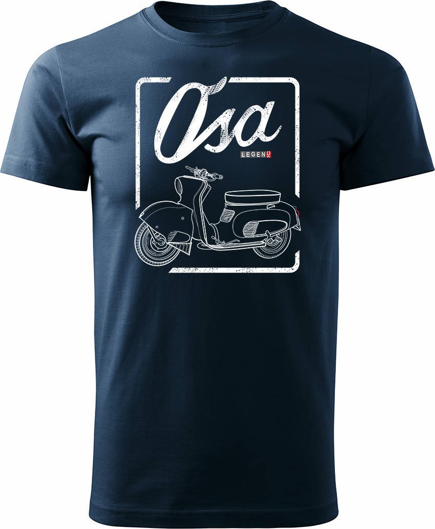 Topslang Koszulka motocyklowa z motocyklem dla motocyklisty ze skuterem skuter WFM Osa męska granatowa S