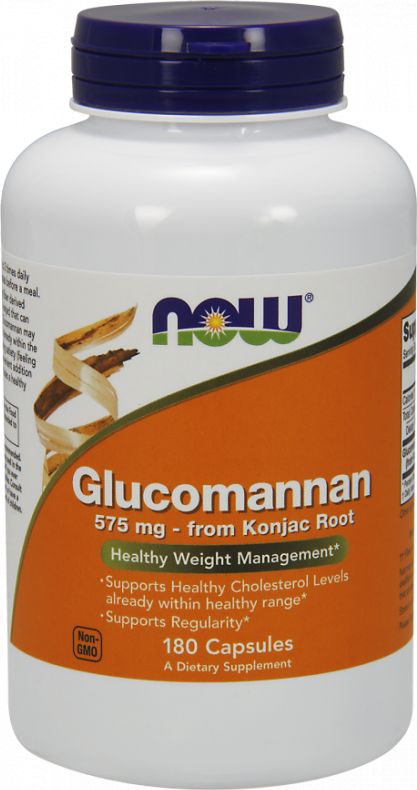 NOW Foods NOW Foods - Glucomannan z Korzenia Konjac, 575mg, 180 kapsułek