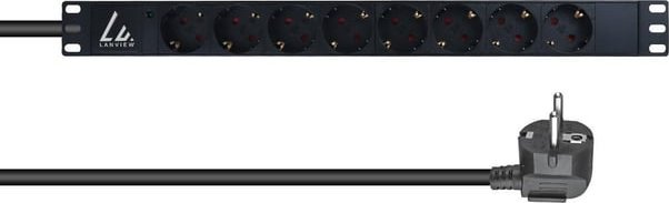 Lanview Lanview LVR-3MSCH-LIC-SCH8 rozdzielacz zasilania PDU 8 x gniazdo sieciowe 1U Czarny