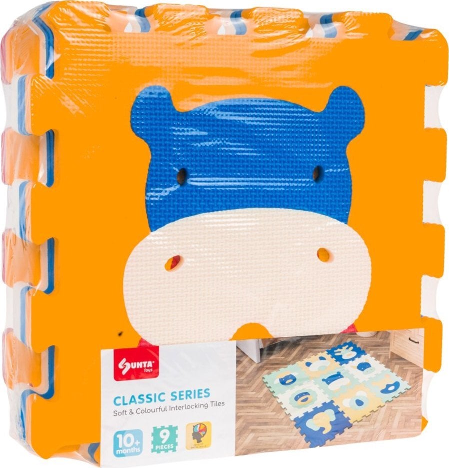 Mata z 9 Puzzli Zwierzątka dla dzieci 10m+ Pianka EVA + Układanka zwierzęta + Składanie figur 3D