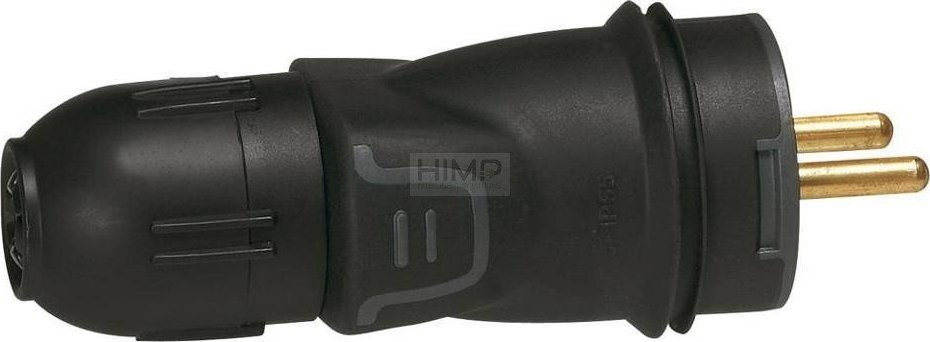 Legrand Wtyczka gumowa 2P+Z - 16 A - IP55 - IK08 - autozaciski i dławik Legrand 50444 himp