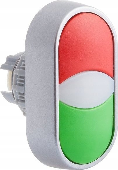 Spamel Napęd przycisku sterowniczego podwójnego 22mm z samopowrotem zielono-czerwony SP22-2KL-Z/C