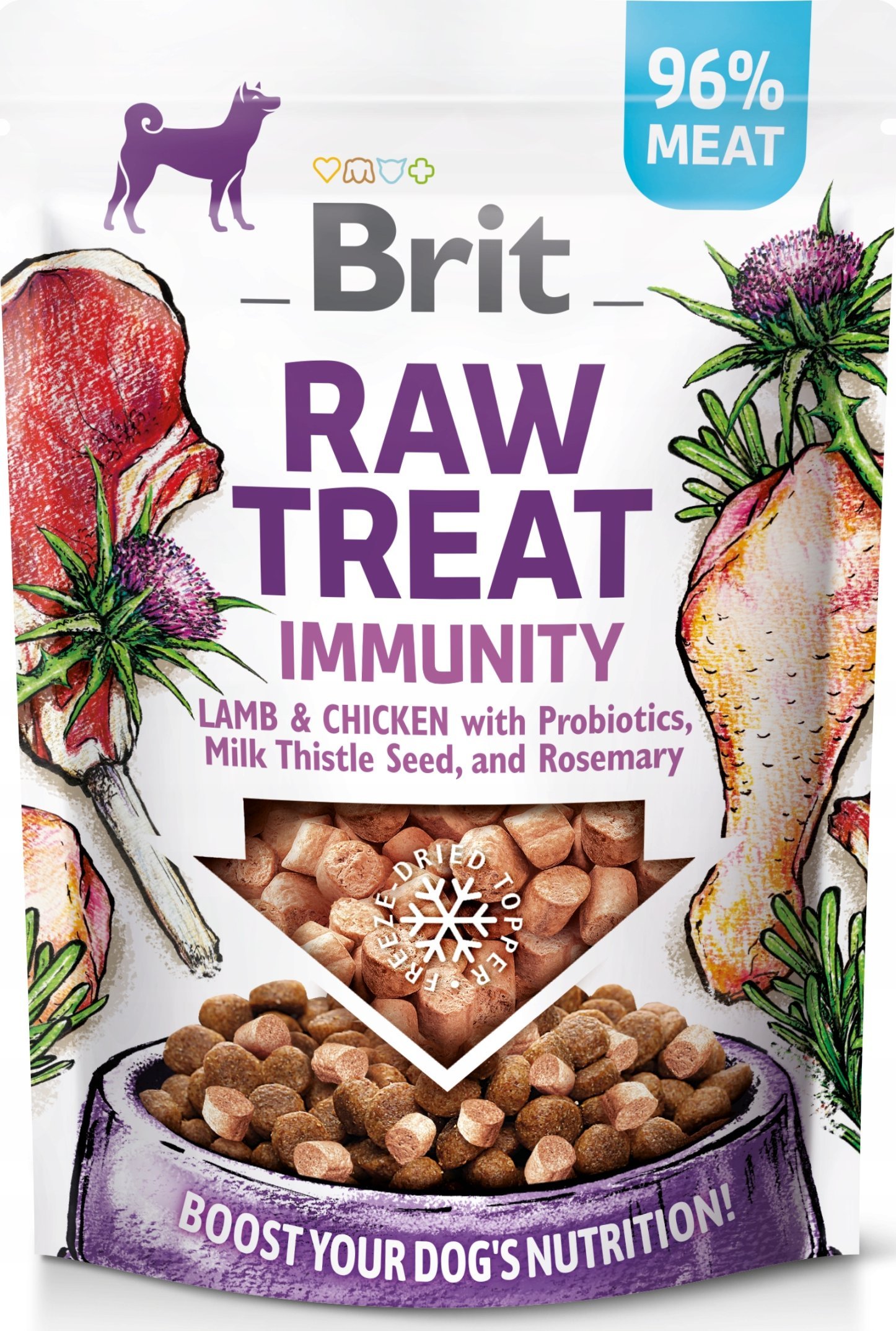Brit Brit Raw Treat Dog Immunity Lamb & Chicken 40g
