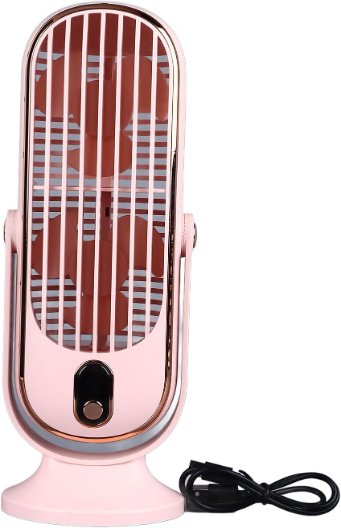 Wiatrak Biurkowy Przenośny Mocny Wentylator 3 Tryby | Cichy Stojący USB