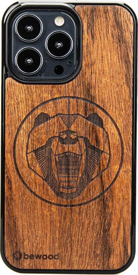 BeWood Drewniane Etui iPhone 13 Pro NIEDŹWIEDŹ MERBAU