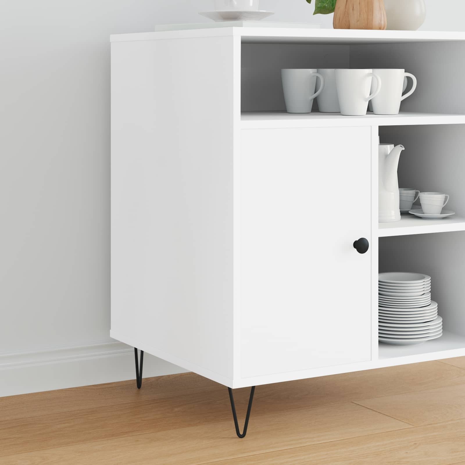 vidaXL Noga meblowa 12 pcs Czarny 54.1 x 54.1 x 100 mm Żelazo