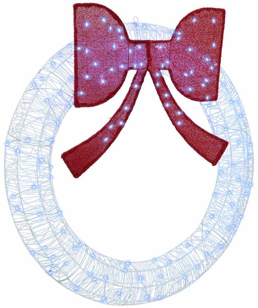 vidaXL Wianek Ze LED Lights Zimna biel 120 cm Akryl