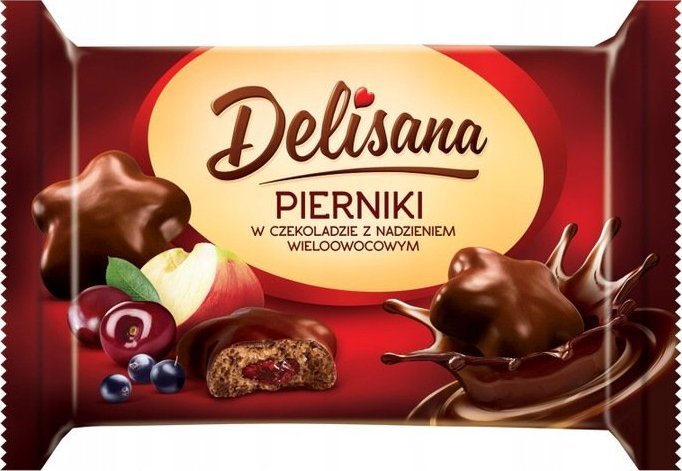 Delisana Pierniki gwiazdki w czekoladzie 200g