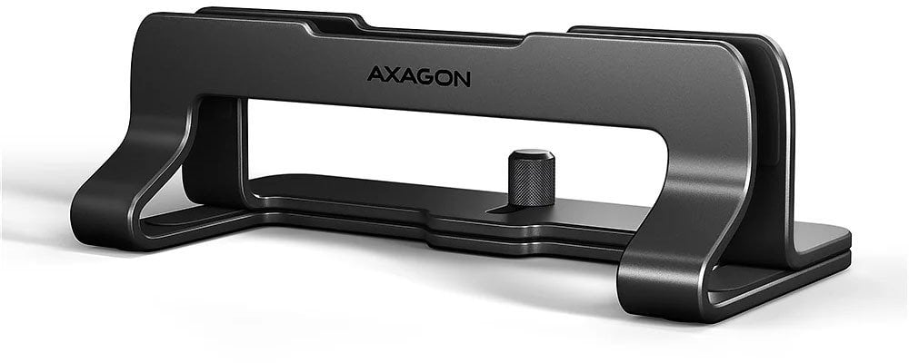 Axagon AXAGON STND-VB Pionowy stojak na laptopa, regulowana szerokość, Aluminium - czarny