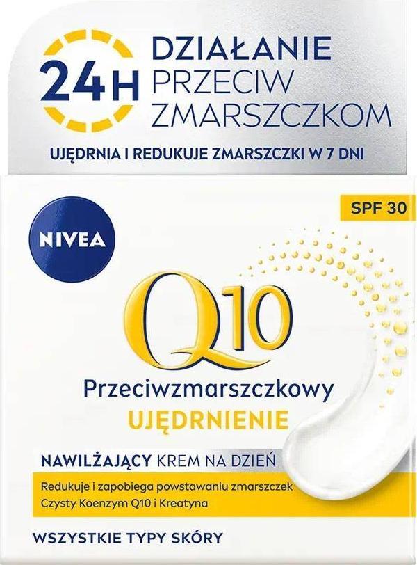 Nivea Q10 Przeciwzmarszczkowy nawilżający krem na dzień SPF30 50 ml