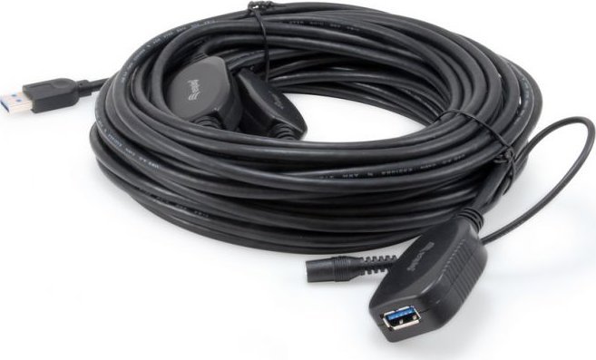 Kabel USB Equip USB-A - USB-A 10 m Czarny (133347)